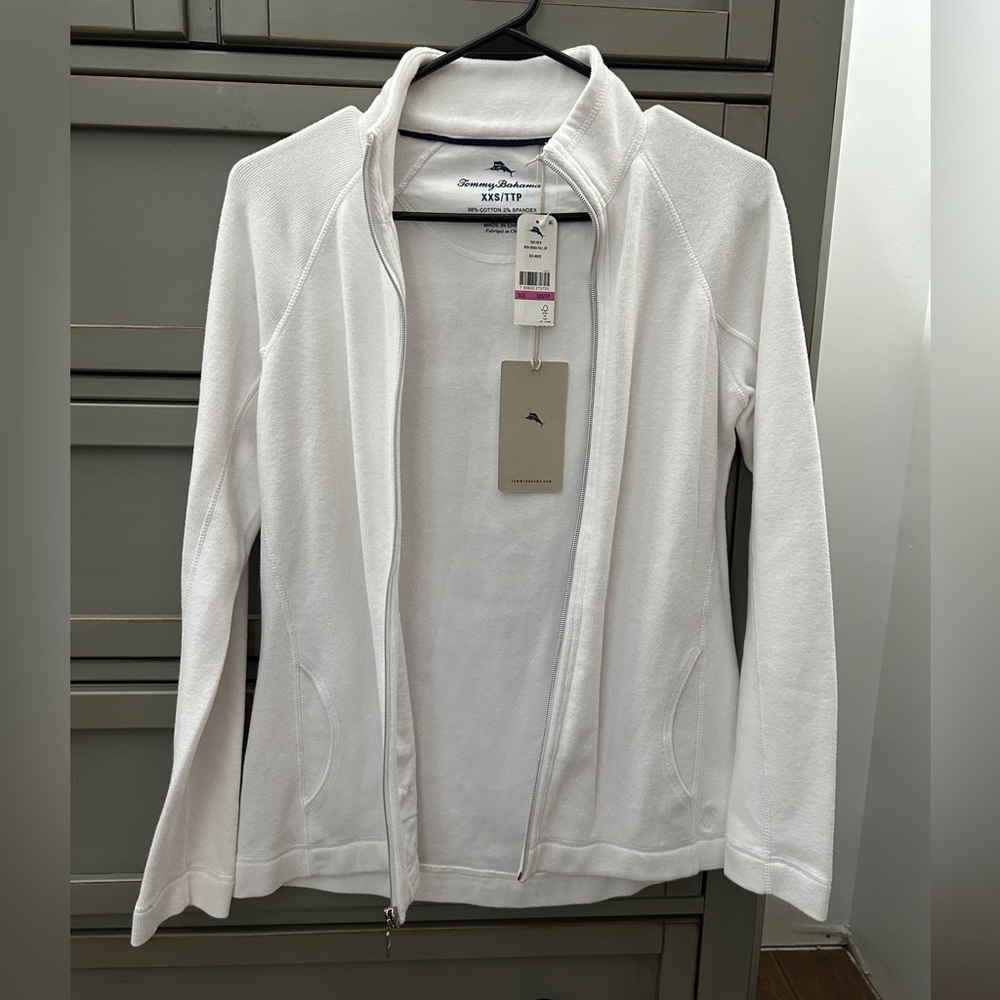 Tommy Bahama full-zip sweater NWT